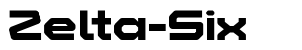 Zelta-Six font preview